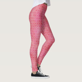 Roligtens Rosa och Vita geometriska beniggar av Mö Leggings