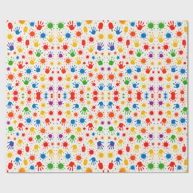 Roligtens sommarinspirerade papper omslutning presentpapper (Platt)