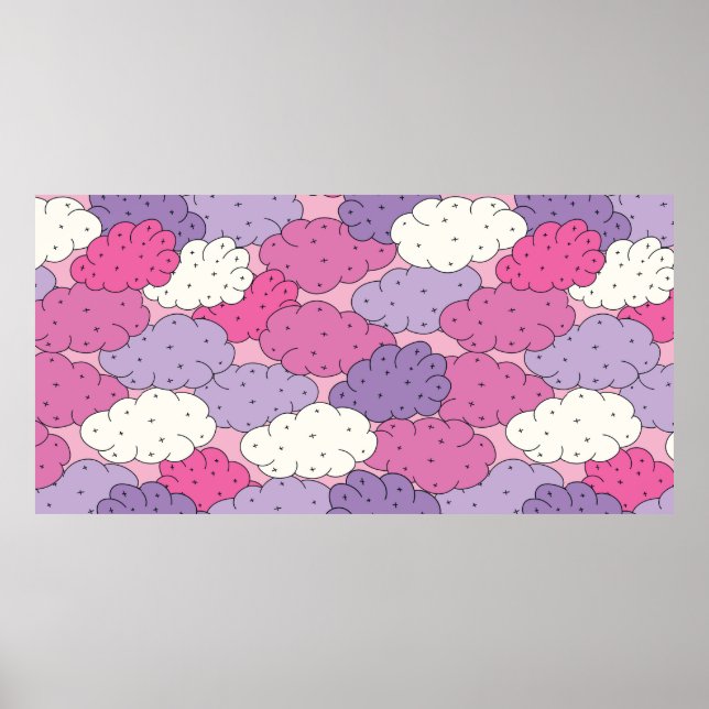 Roligtens tecknad moln. Vintagen upprepas. Poster (Framsidan)