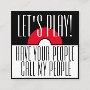 Roligtens underordnade speldatum  fyrkantigt visitkort