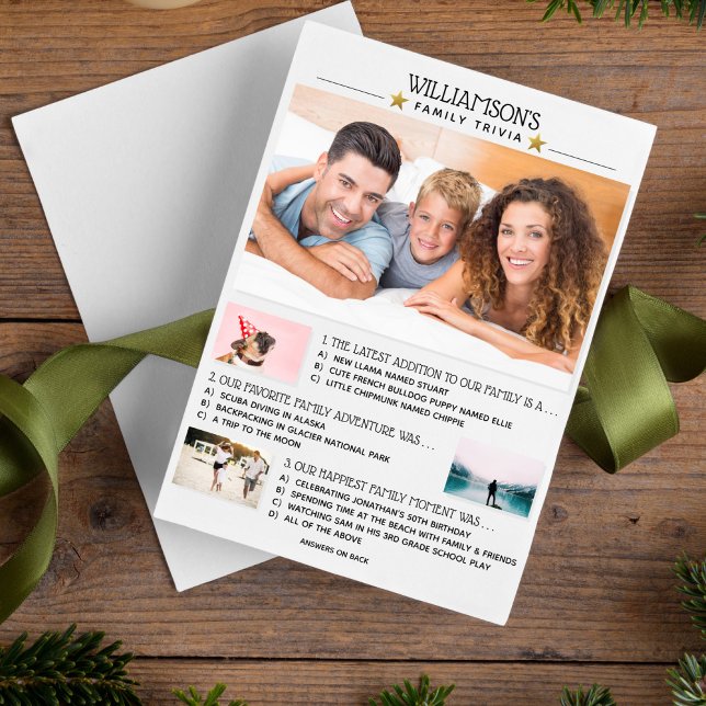 Roligtens unika julfamilj - trivia Photo Collage Julkort (Skapare uppladdad)