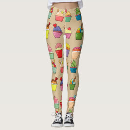 Roligtens utformning Cute hand plockade muffinss l Leggings