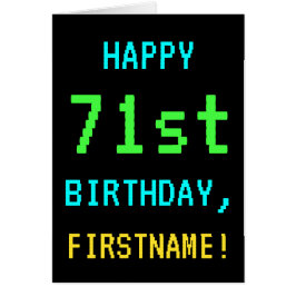 Roligtens Vintage/Retro-videospel Se 71:a födelsed Hälsningskort