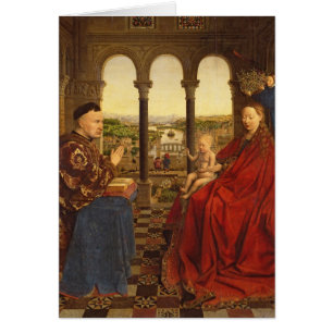 Rolinen Madonna, c.1435 Hälsningskort