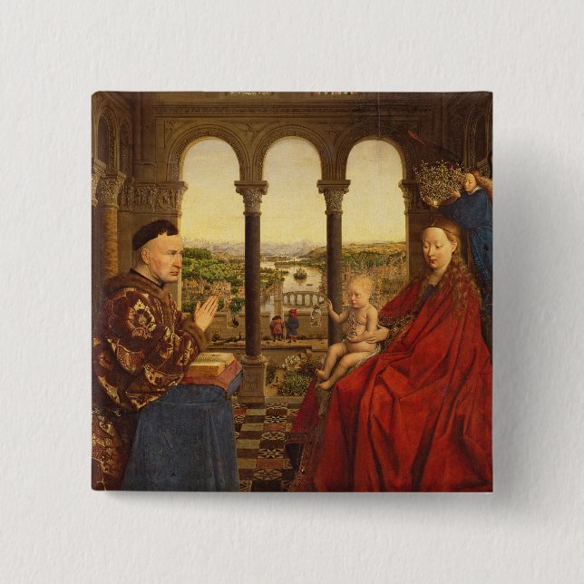 Rolinen Madonna, c.1435 Knapp (Framsida)