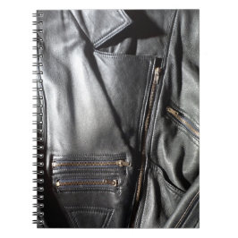 Roll Black Leather Jacka Photo Print Anteckningsbok