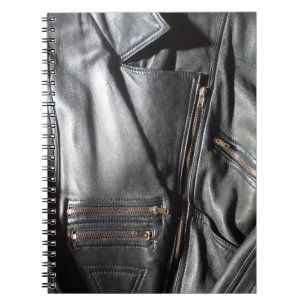 Roll Black Leather Jacka Photo Print Anteckningsbok