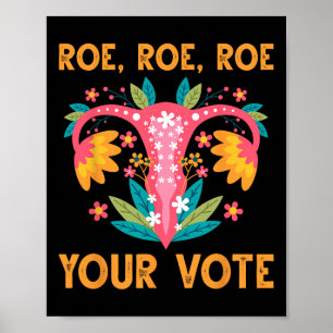Roll din röst - Blommigt kvinnor i kvinnornas kvin Poster