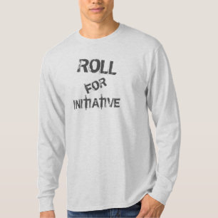 "Roll for Initiative" Disted Dungeons Dragons T Shirt