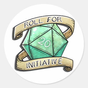 Roll för initiativklistermärke runt klistermärke