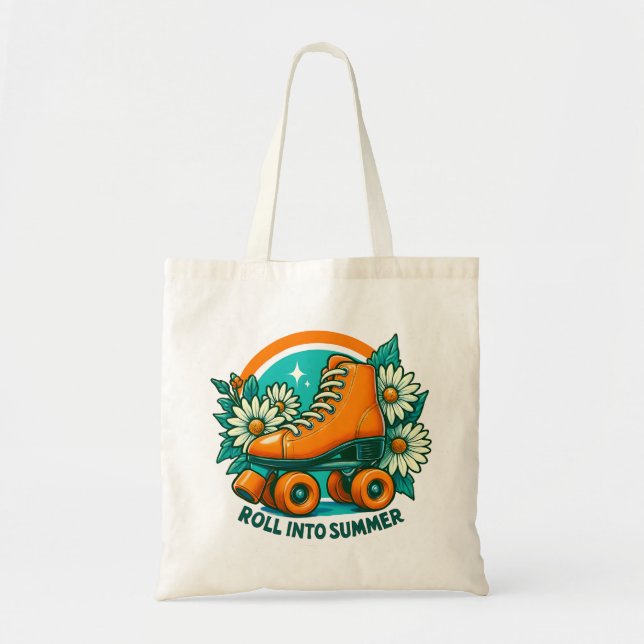"Roll in to Summer" Tote Bag Tygkasse (Framsidan)