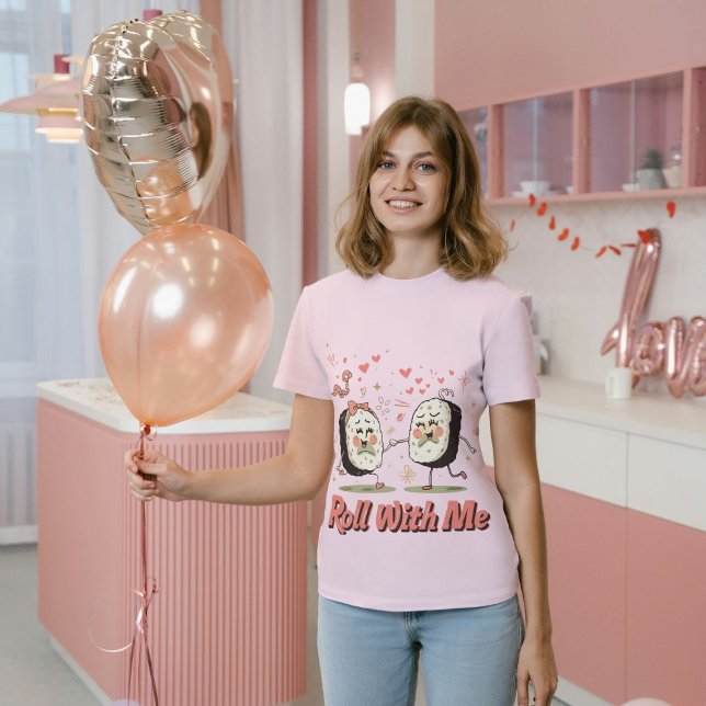 Roll med mig Funny Sushi Kärlek Pun T Shirt (Skapare uppladdad)
