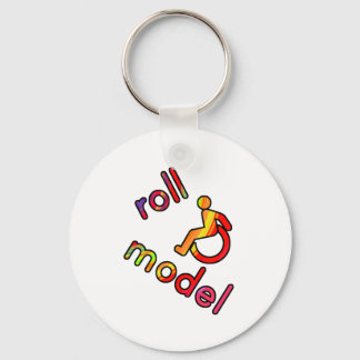 Roll Model - Disability Tes - in ljusa färger Nyckelring