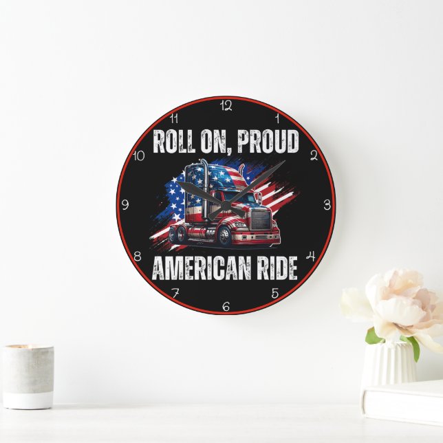 Roll On, Proud American Ride Stor Klocka (Hem)