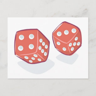 Roll Red Dice Vykort