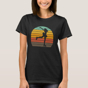 Roll Skate Figur Skate Sunset Skating Sport Rolle T Shirt