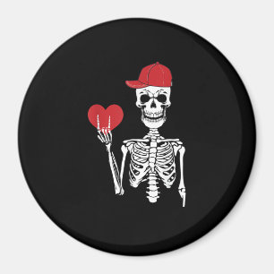 Roll Skeleton Händer Heart Valentines day Skull Magnet