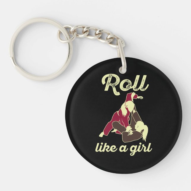 Roll som en flicka i Brasilien Jiu Jitsu BJJ (Framsidan)