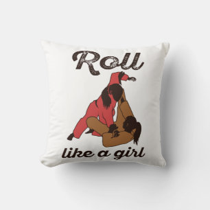 Roll som en flicka Jiu Jitsu Kudde