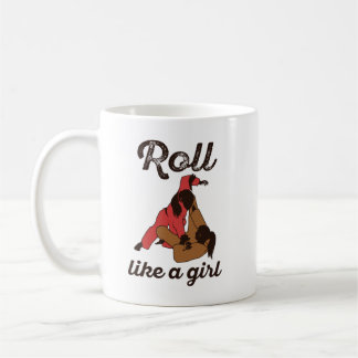 Roll som en flicka Jiu Jitus Kaffemugg