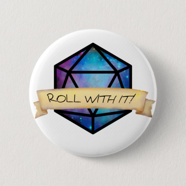 Roll with it, D20 Knapp (Framsida)