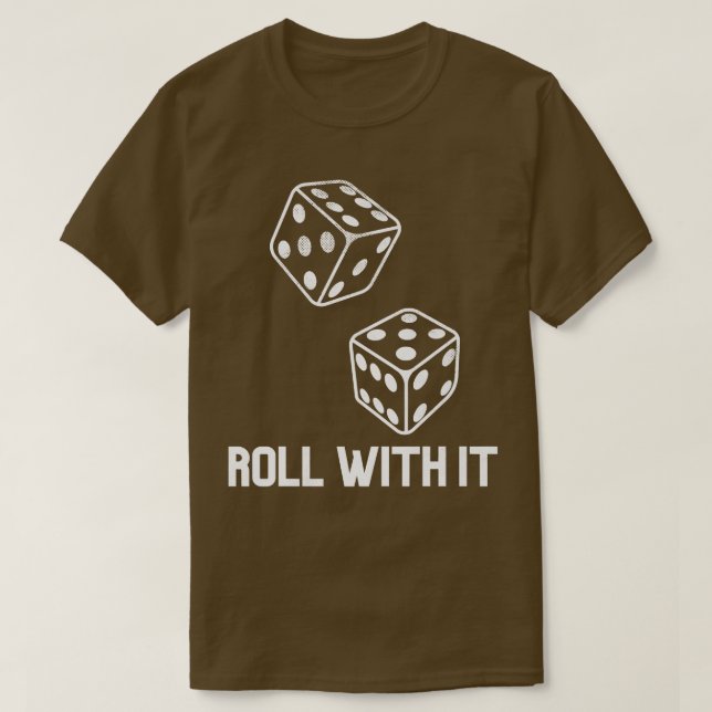 Roll With It Game Night Party Casino Games Retro D T Shirt (Design framsida)