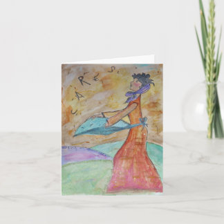 Rollbesättning att bry sig hälsningkortet kort