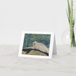 Rollbesättning ett långt skuggar hälsningkortet kort