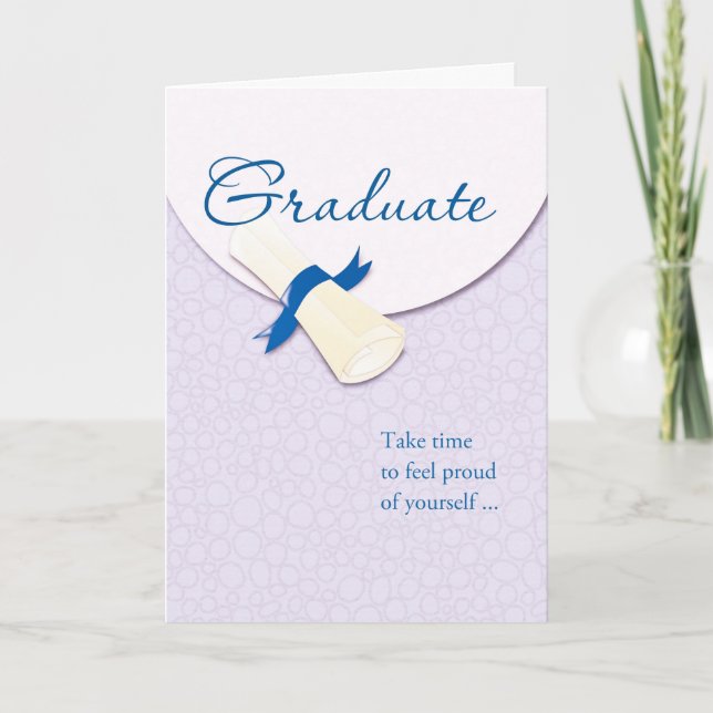 Rolled Diploma Student Studenten Grattiss Kort (Framsida)