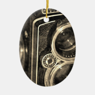 Rolleiflex kamera julgransprydnad keramik