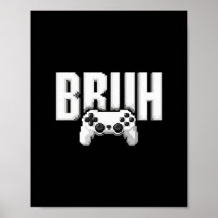 Rollek Videospelare Roligt Bror Spelkontroll För B Poster
