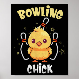 Rollekulla Roligt Kycklingidrottare Bowling Man Kv Poster
