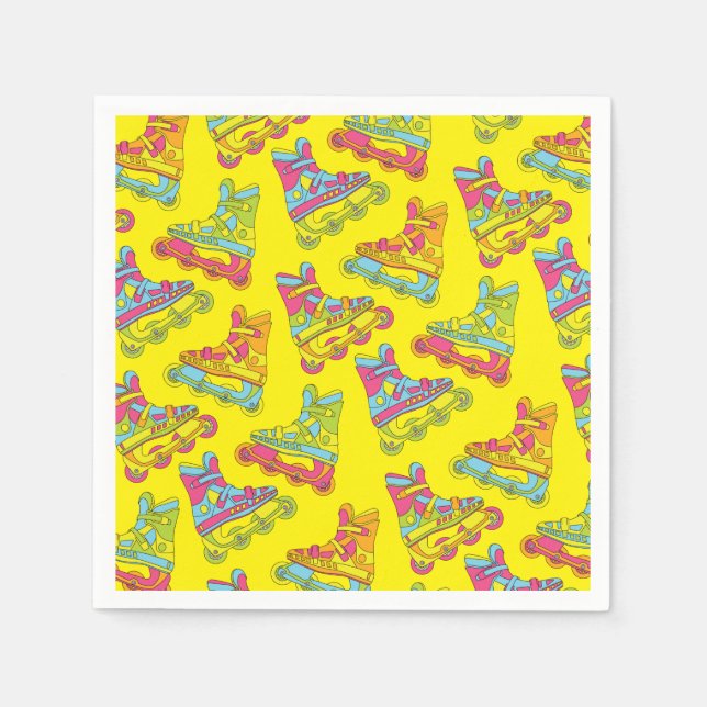 Roller Blades Skates Barns födelsedag Party Skatin Pappersservett (Framsidan)