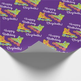 Roller Blades Skates Barns födelsedag Party Skatin Presentpapper