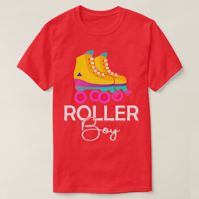 Roller Boys Roller Skates Funny present T Shirt (Design framsida)