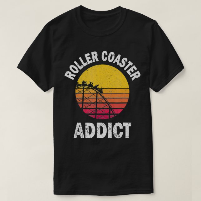 Roller Coaster Addict Funny Amusement Park Team Ou T Shirt (Design framsida)