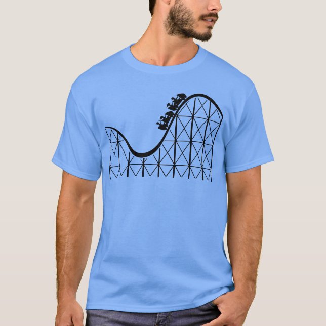 roller coaster cars on the tracks at a adventure g t shirt (Framsida)