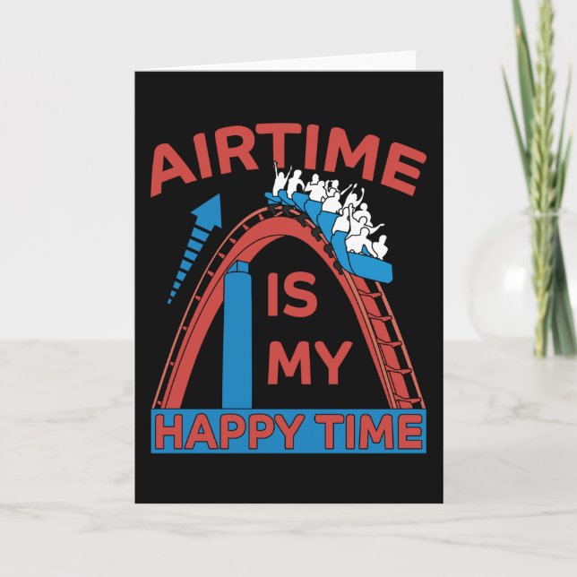 Roller Coaster Funny Amusement Park Gift Kort (Framsida)