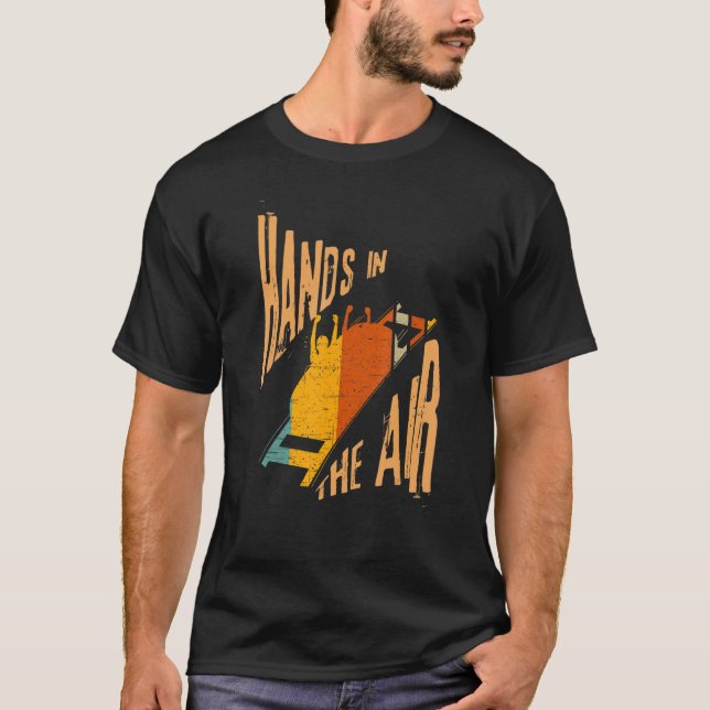 Roller Coaster Hands In the Air T Shirt (Framsida)