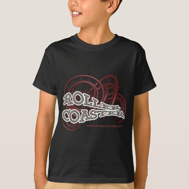Roller Coaster Red & Grey RJC01WS.png Tee Shirt (Framsida)