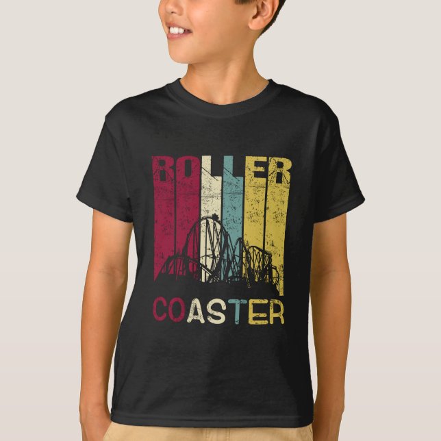 Roller Coaster Retro Vintage Silhouette gift T Shirt (Framsida)