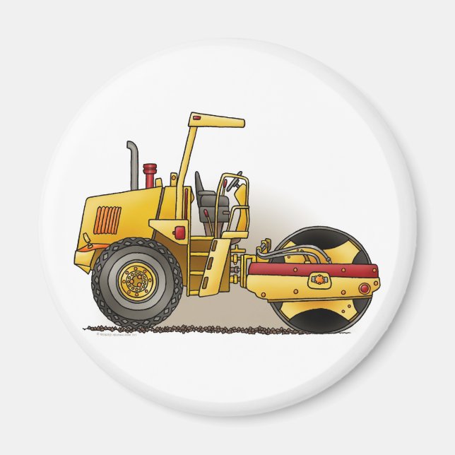 Roller Construction Round Magnet (Framsidan)