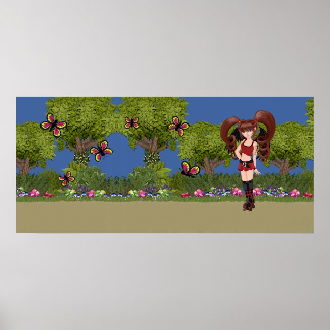 Roller Derby Anime Fairy Skating Poster (Framsidan)