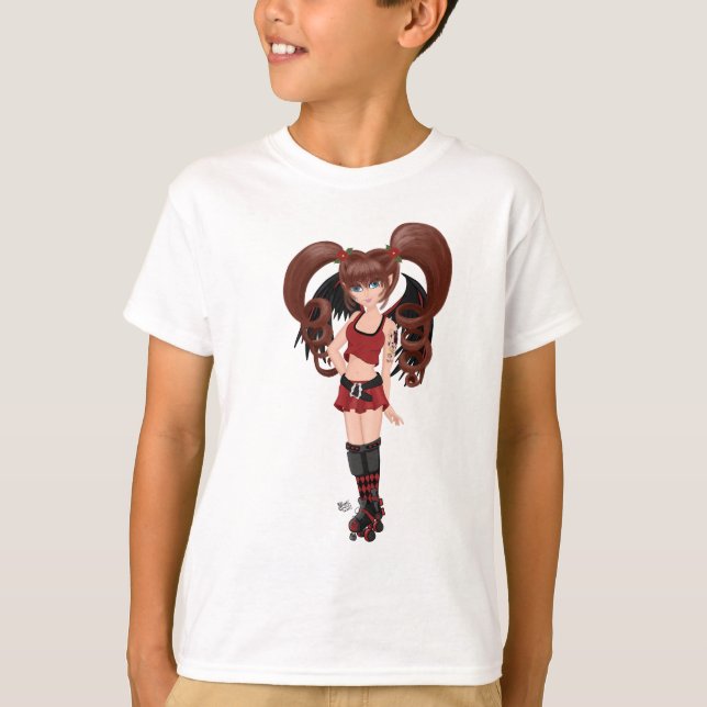 Roller Derby Anime Fairy Skating Tee (Framsida)