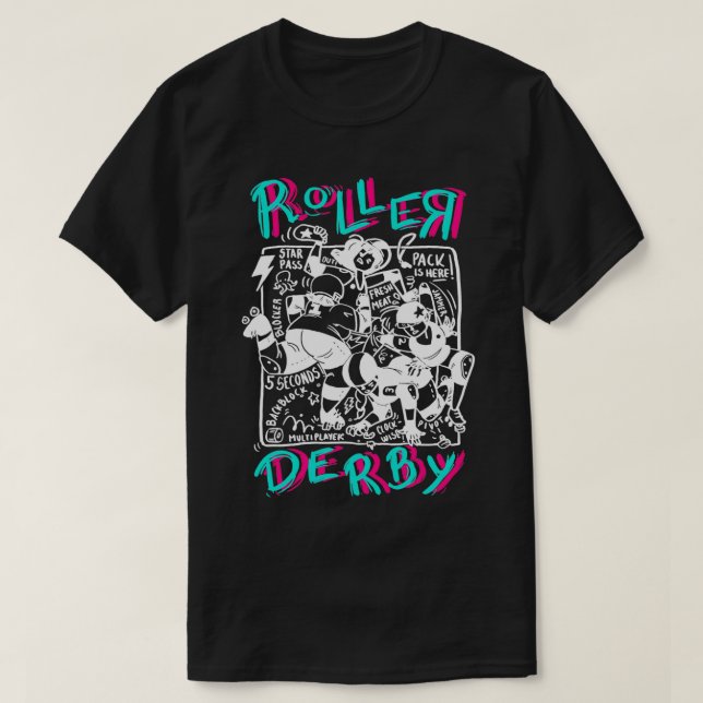 Roller Derby Chaos T Shirt (Design framsida)
