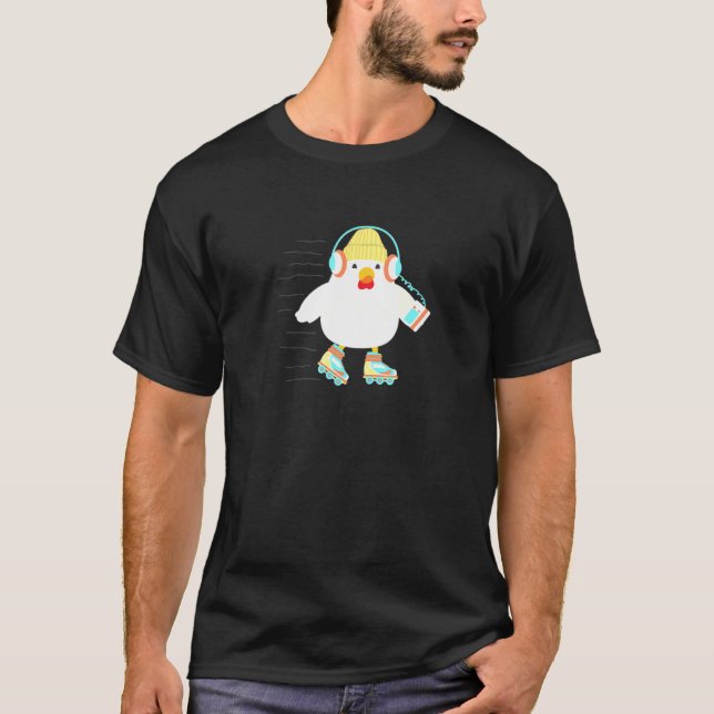 Roller Derby Chick RollerSKING T Shirt (Framsida)