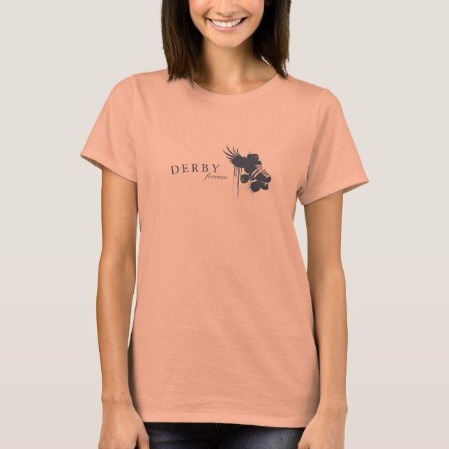 Roller Derby Forever Burn ut ur Tee Shirt (Framsida)