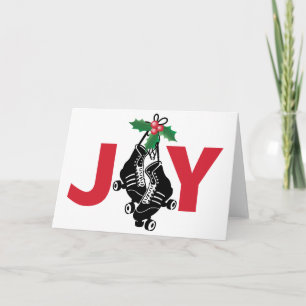 Roller Derby Girl, julskal med Holly Helgkort