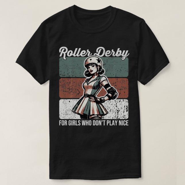 Roller Derby Girls Roller Derby T Shirt (Design framsida)