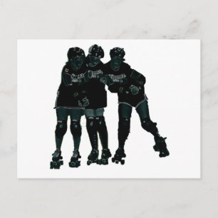 Roller Derby Girls Vykort